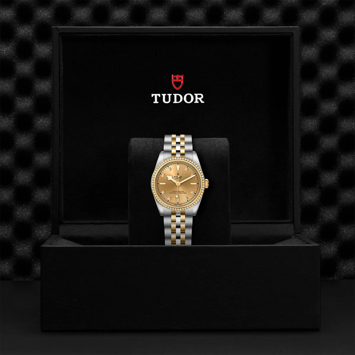 Black Bay One S&G 31mm - Gold Dial Diamond Bezel on 5-Link Bracelet