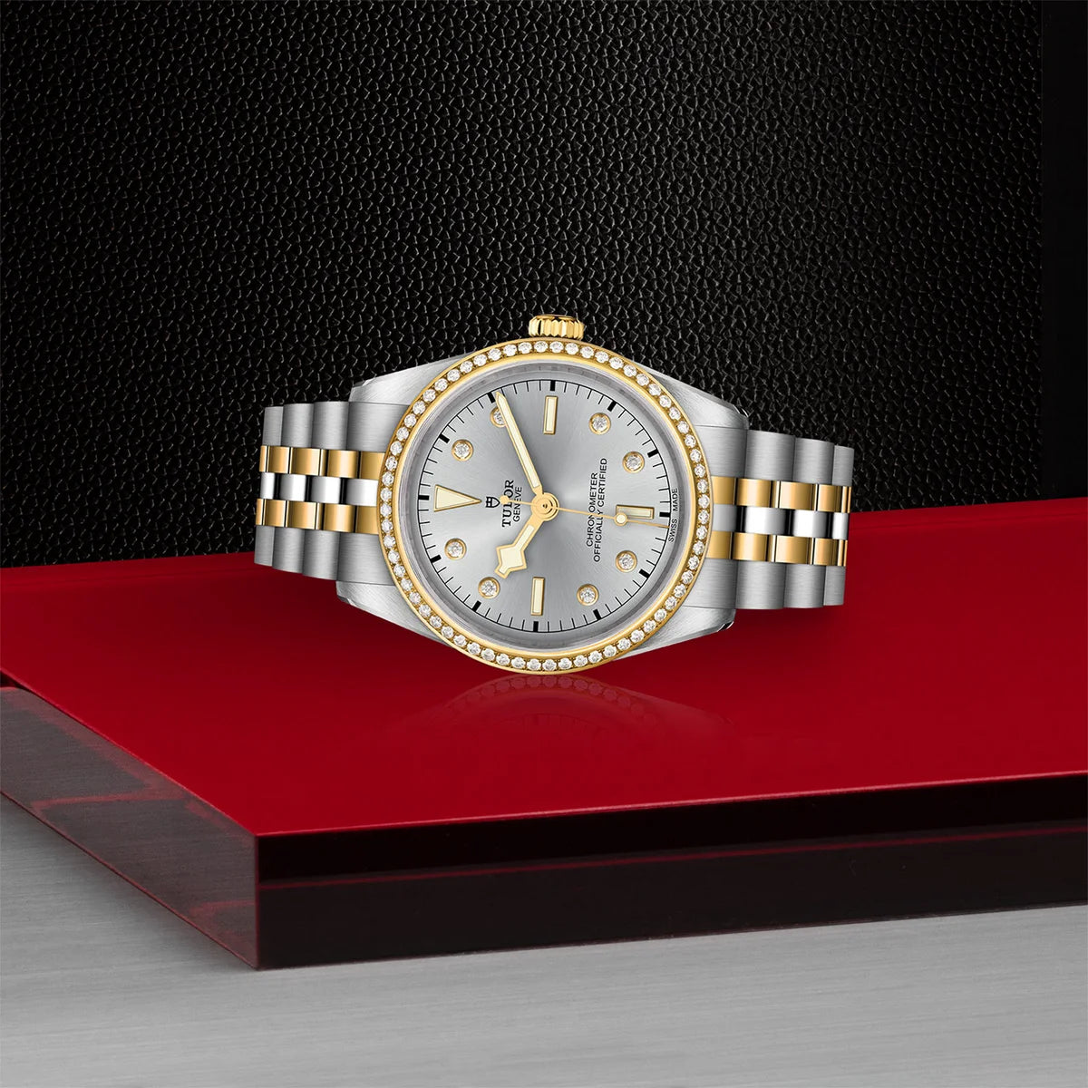 Black Bay One S&G 36mm - Silver Dial Diamond Bezel on 5-Link Bracelet