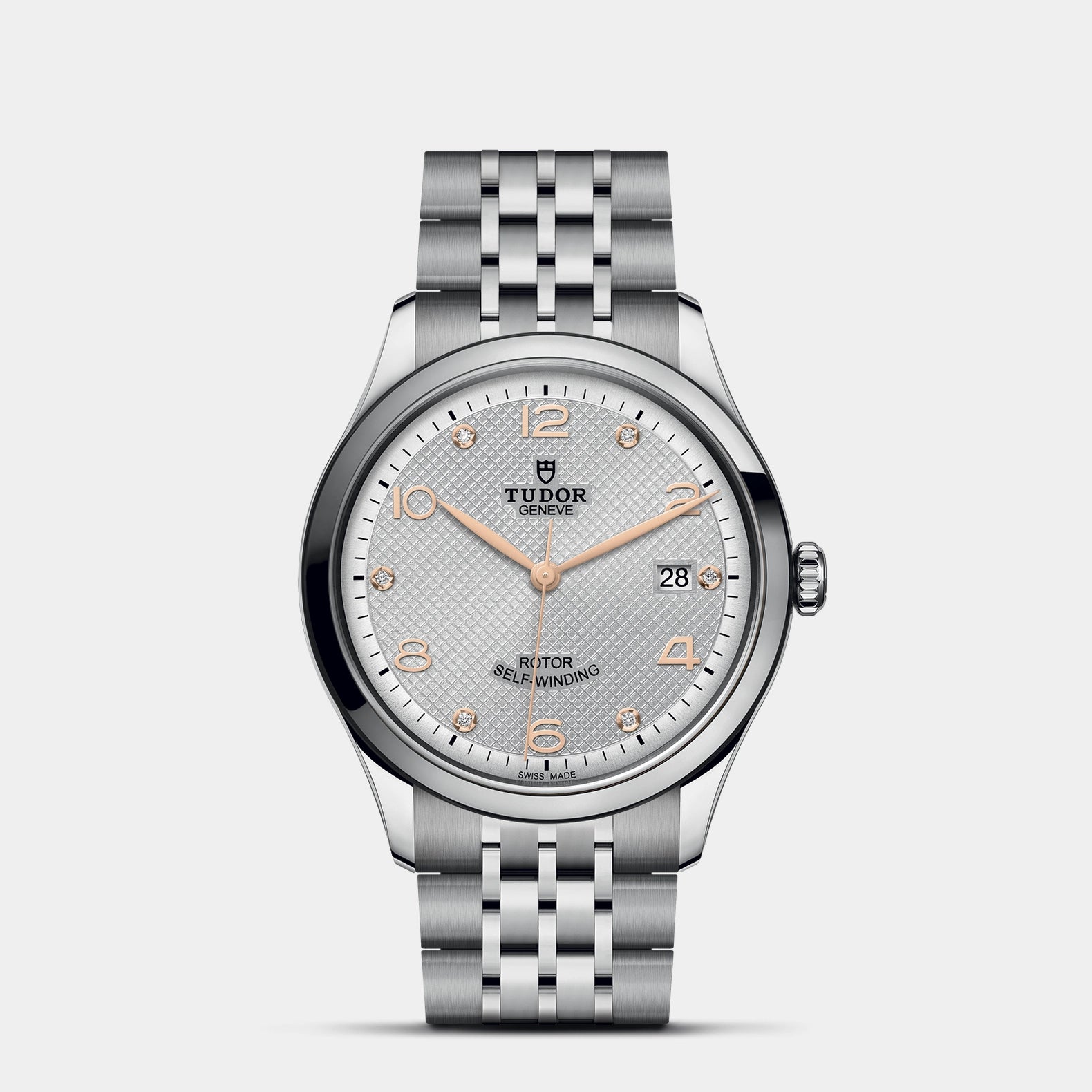 1926 39mm - Silver Diamond Dial on Bracelet