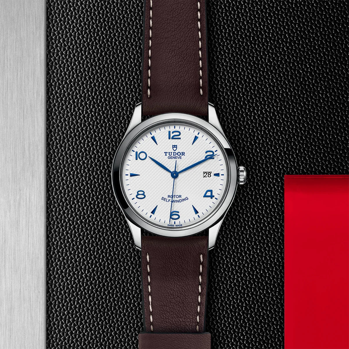 1926 39mm - Opaline Dial on Leather Strap