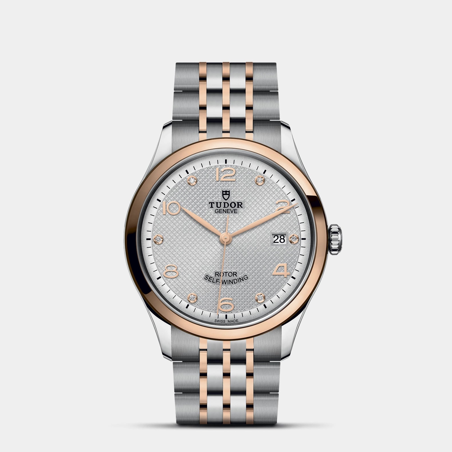 1926 Two-Tone 39mm - Silver Diamond Dial on Bracelet