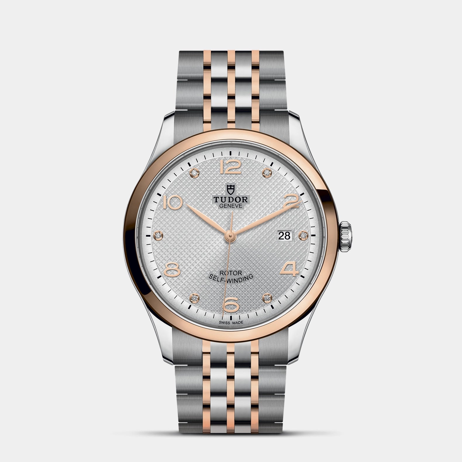 1926 Two-Tone 41mm - Silver Diamond Dial on Bracelet