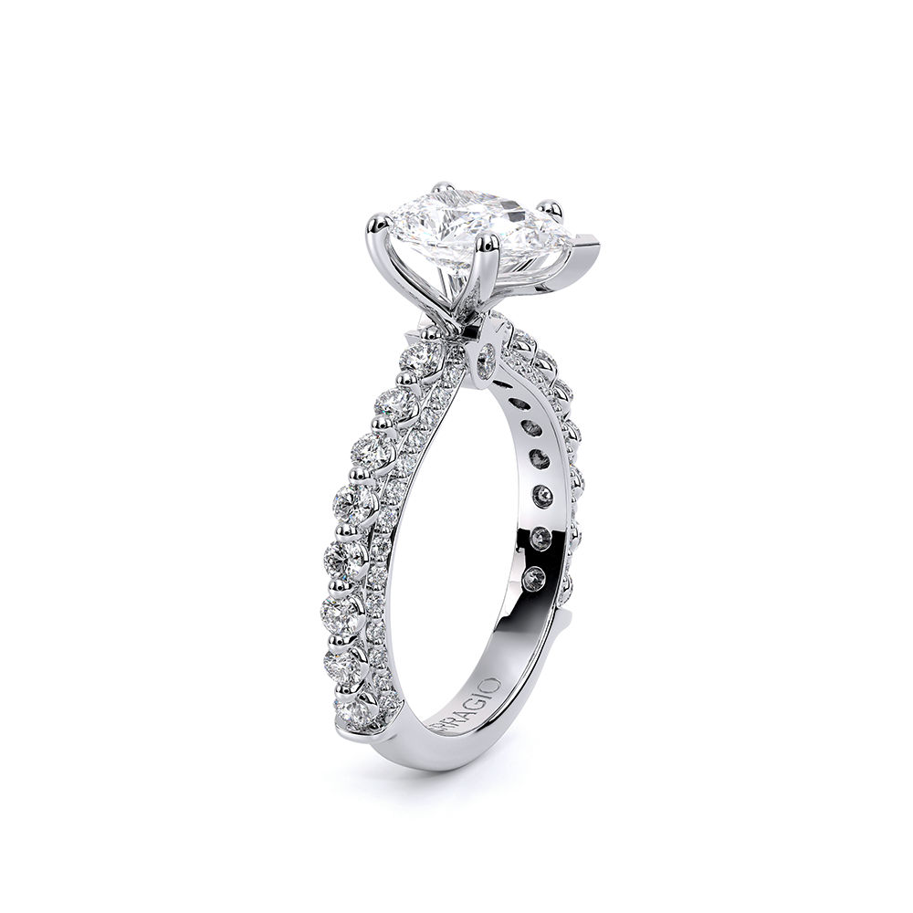 Pear Pavé Platinum Engagement Ring - CTR-0488