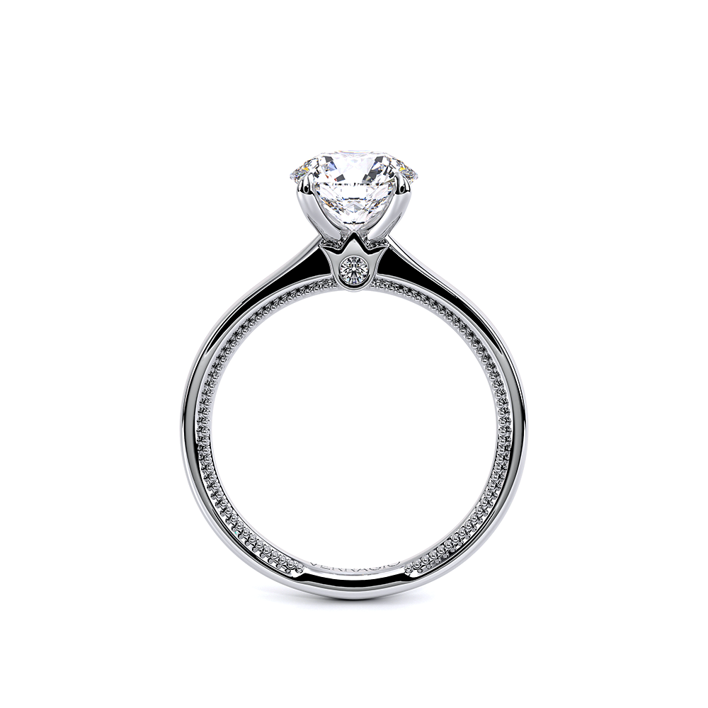 Round Solitaire Platinum Engagement Ring - REN-SOL301