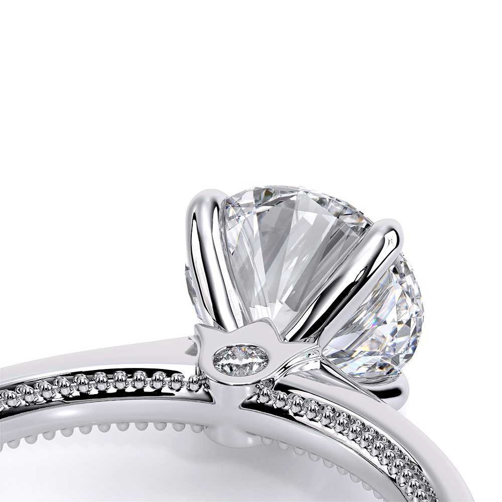 Round Solitaire Platinum Engagement Ring - REN-SOL301