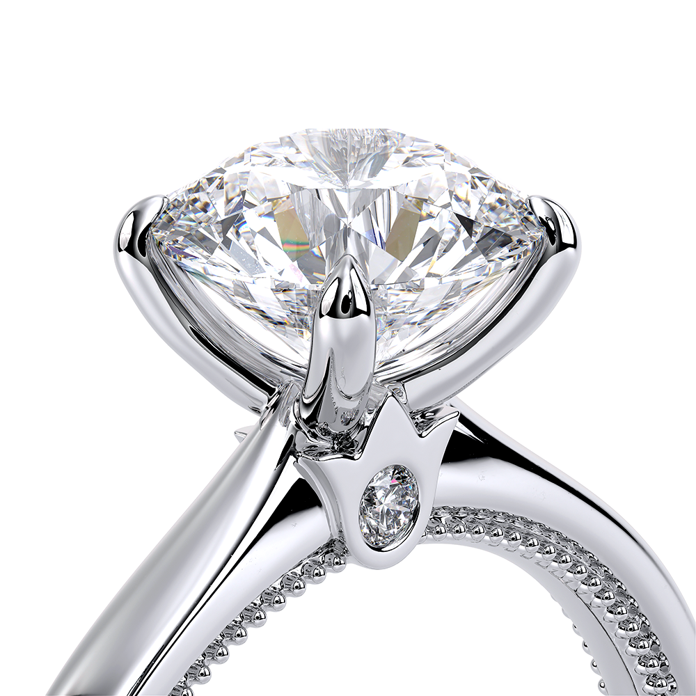 Round Solitaire Platinum Engagement Ring - REN-SOL301