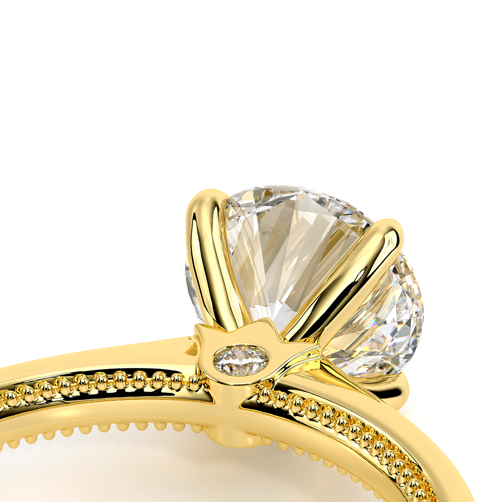 Round Solitaire 18k Yellow Gold Engagement Ring - REN-SOL301