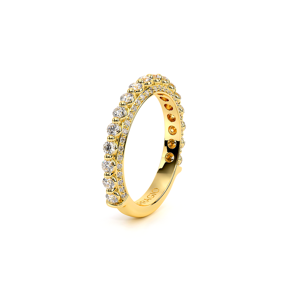 Modern Diamond Wedding Ring 18k Yellow Gold - CTR-0488