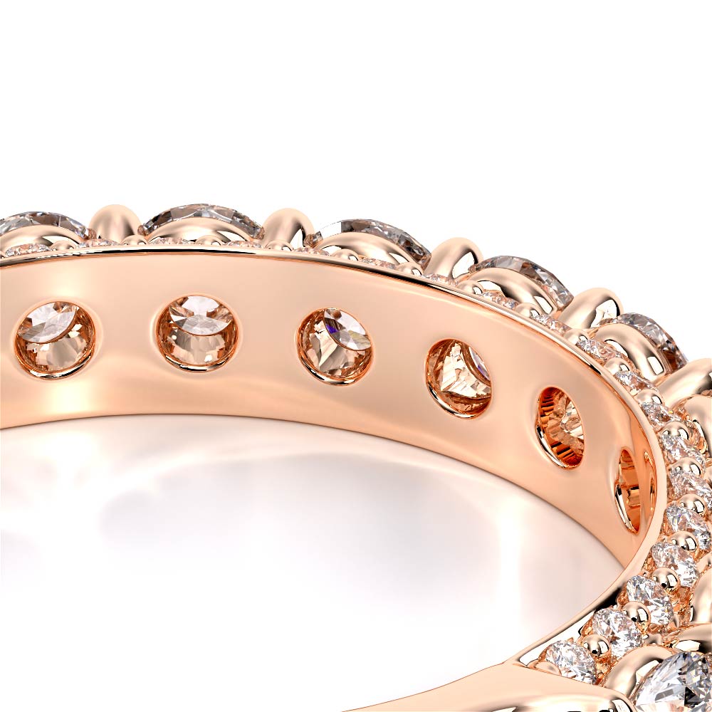 Classic Diamond Wedding Ring 18k Rose Gold - CTR-0489