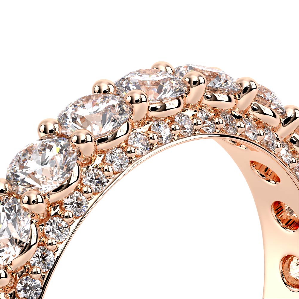 Classic Diamond Wedding Ring 18k Rose Gold - CTR-0489