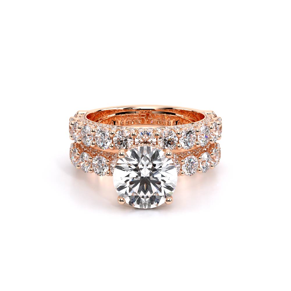 Classic Diamond Wedding Ring 18k Rose Gold - CTR-0489