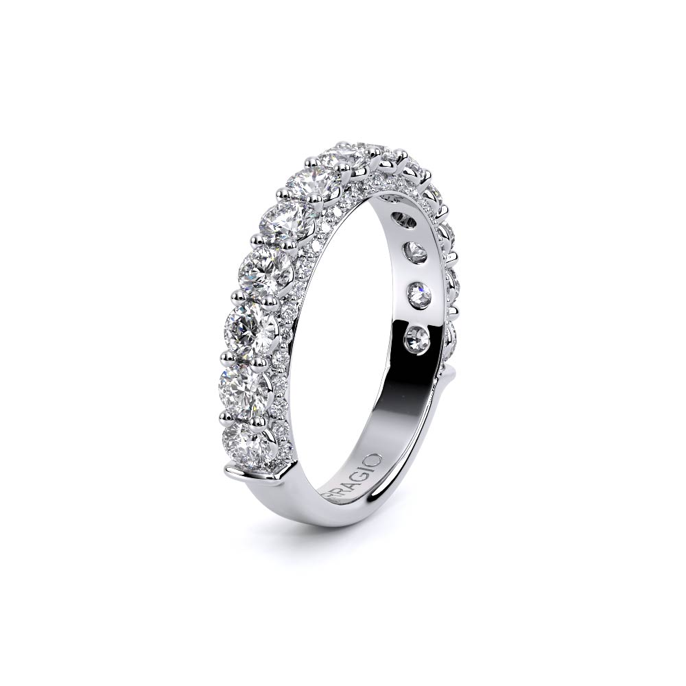 Classic Diamond Wedding Ring 18k White Gold - CTR-0489
