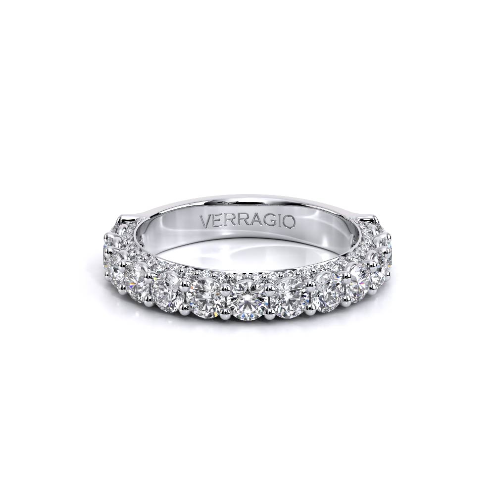 Classic Diamond Wedding Ring 18k White Gold - CTR-0489