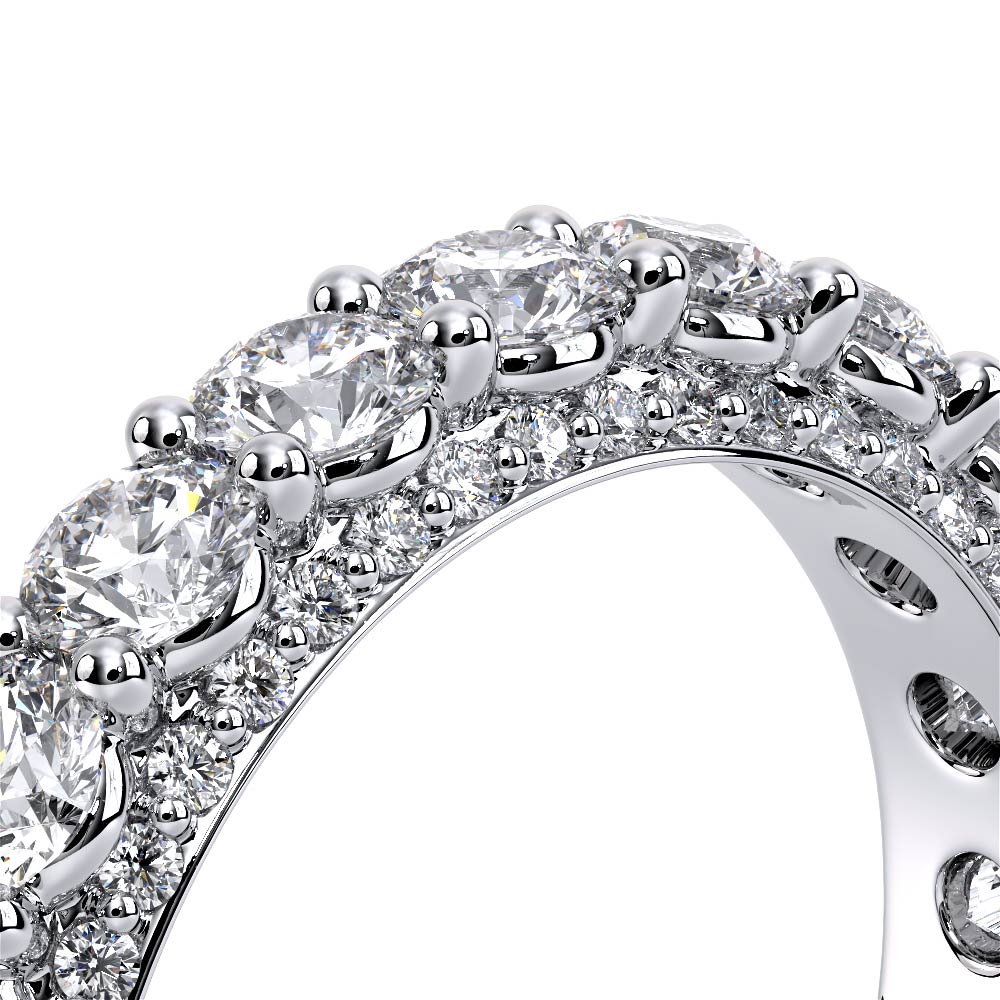 Classic Diamond Wedding Ring 18k White Gold - CTR-0489