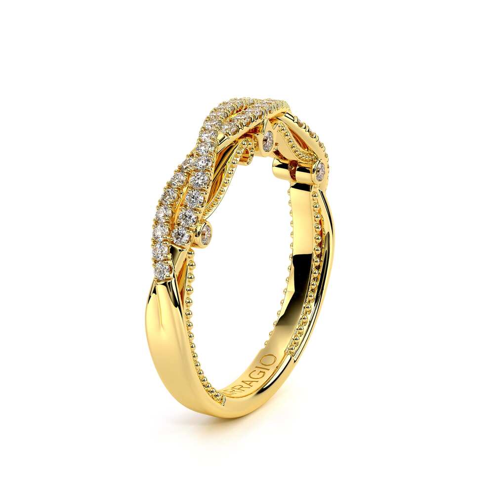 Vintage Diamond Accent Wedding Ring 18k Yellow Gold - INS-7060