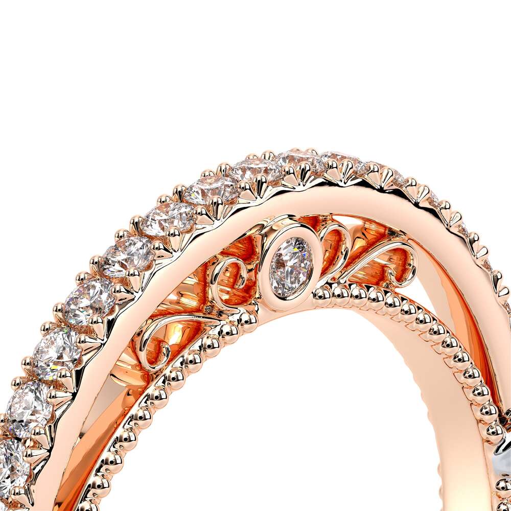 Vintage Lace Diamond Wedding Ring 14k Rose Gold - PR-122