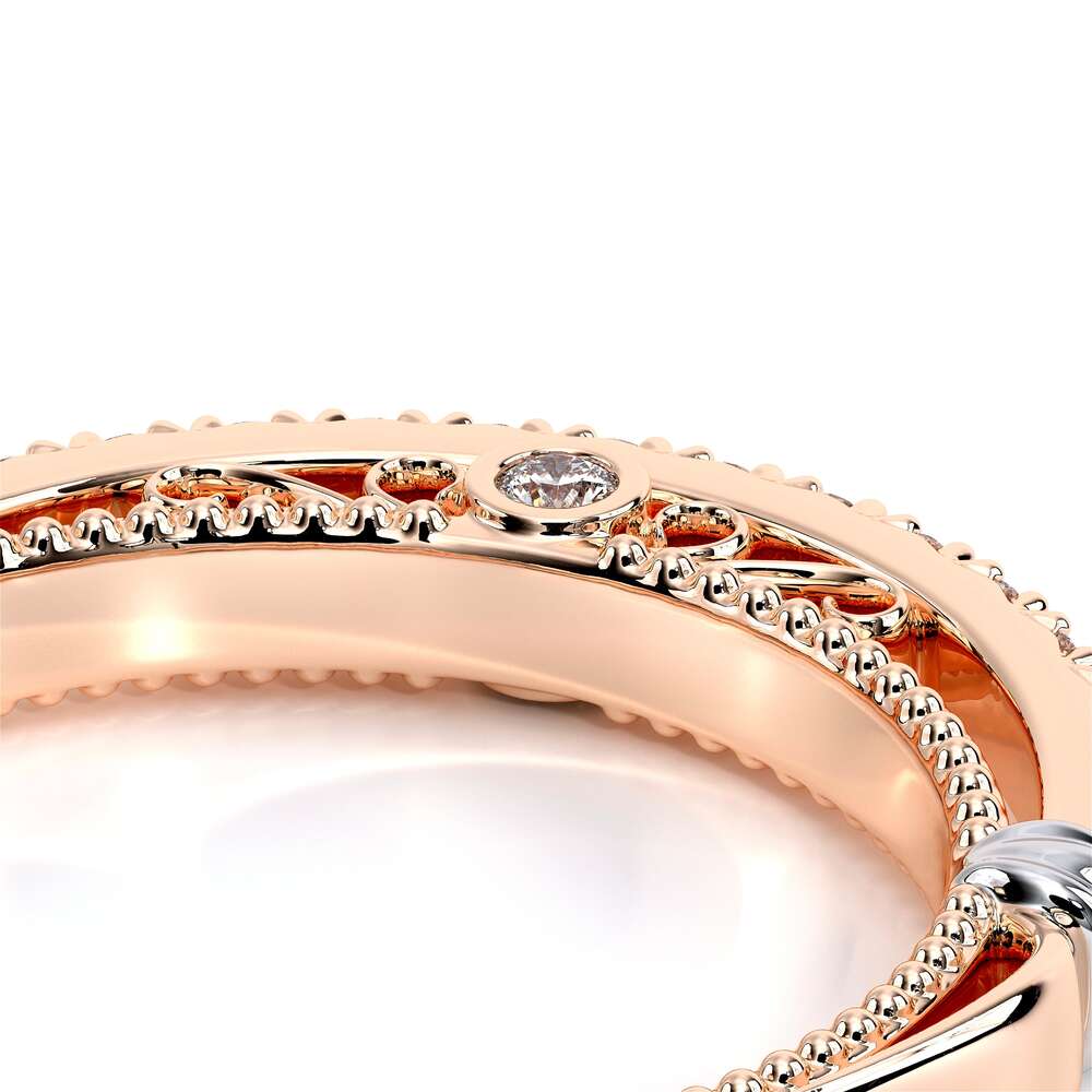 Vintage Lace Diamond Wedding Ring 18k Rose Gold - PR-122