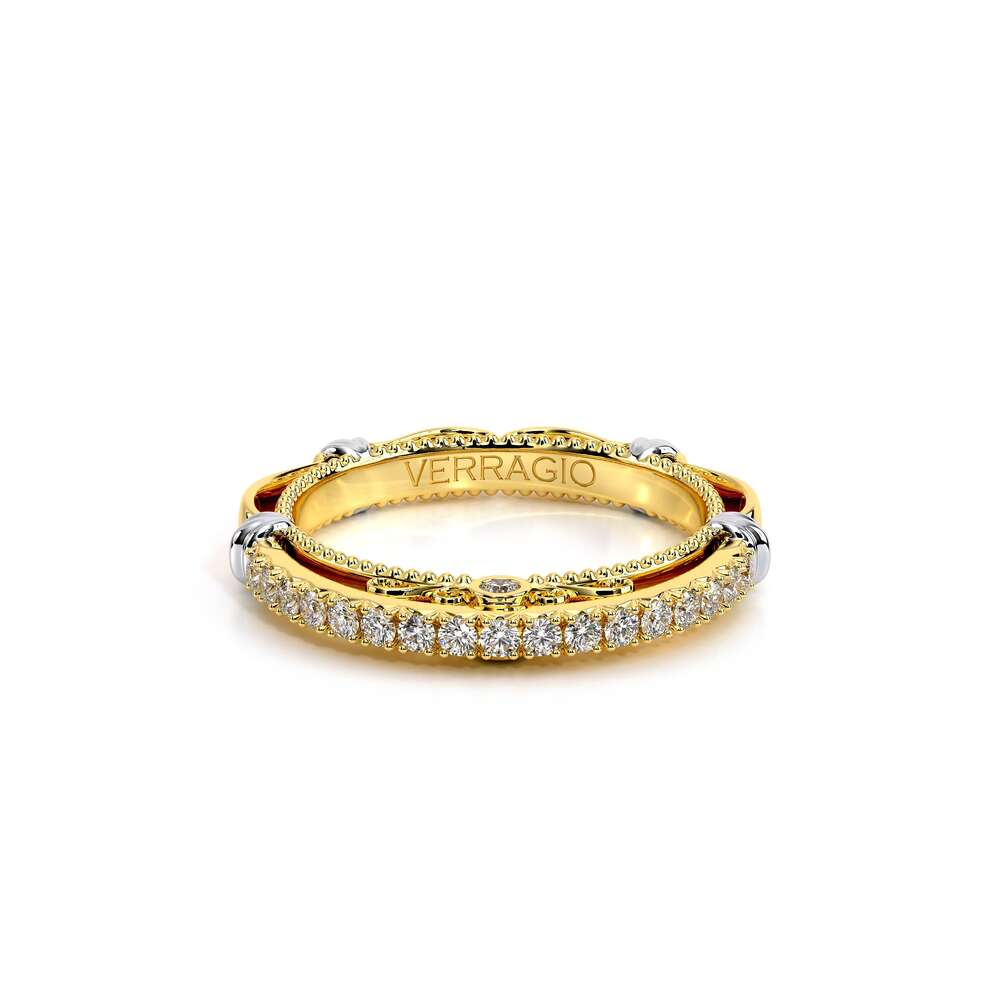 Vintage Lace Diamond Wedding Ring 14k Yellow Gold - PR-122