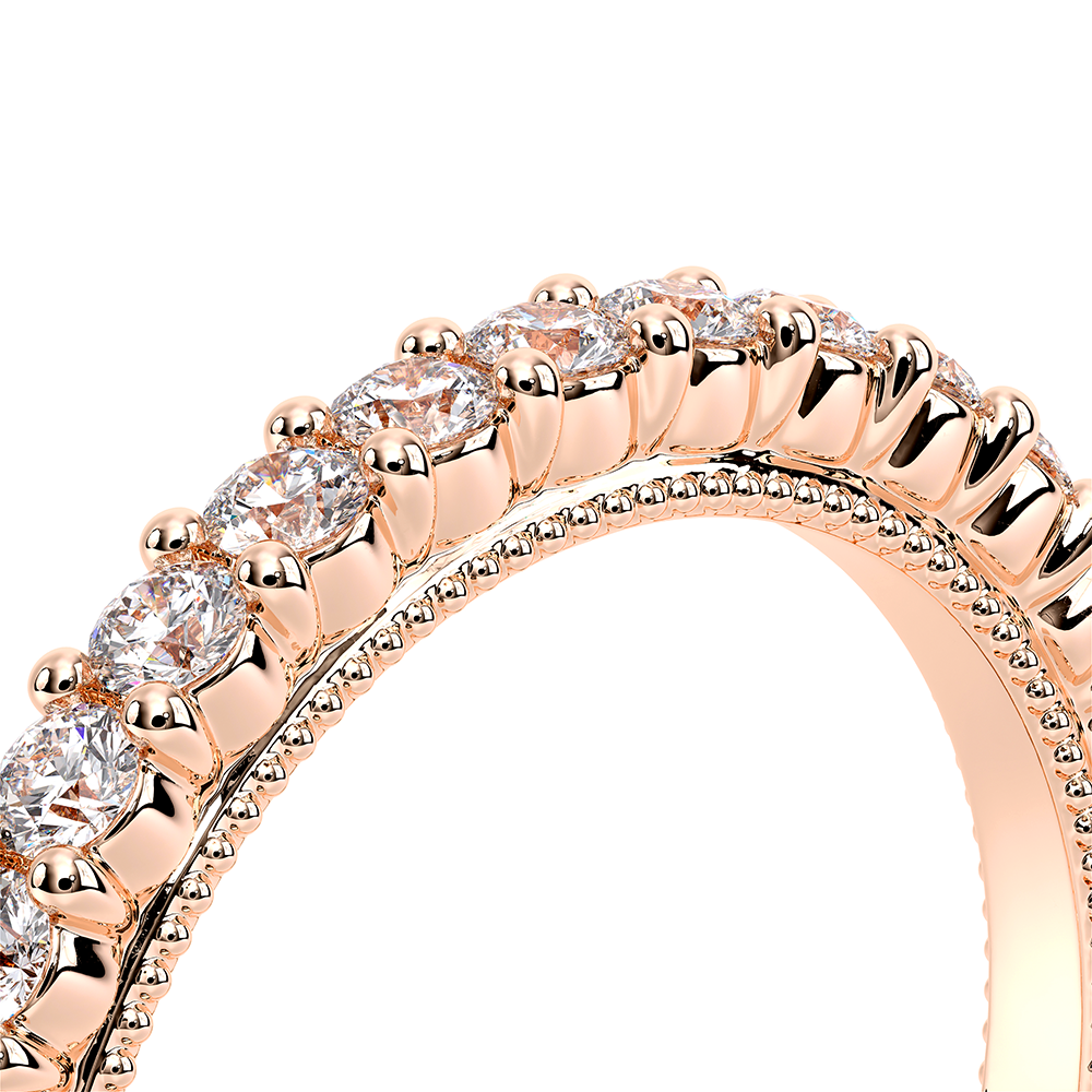 Diamond Wedding Ring 18k Rose Gold - VEN-5084