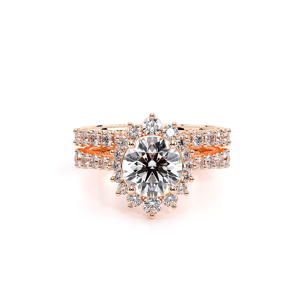 Diamond Wedding Ring 18k Rose Gold - VEN-5084