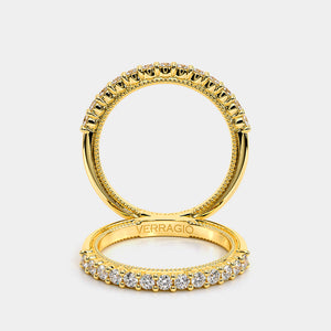 Diamond Wedding Ring 14k Yellow Gold - VEN-5084