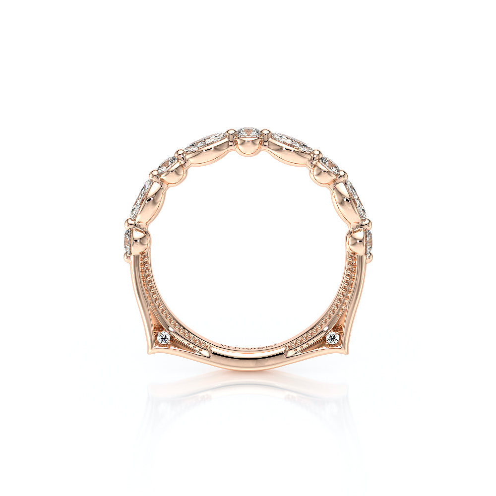 Vintage Diamond Wedding Ring 18k Rose Gold - VNG-2202