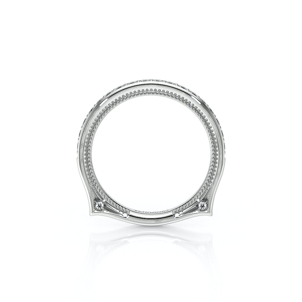 Channel Set Diamond Wedding Ring Platinum - VNG-2207