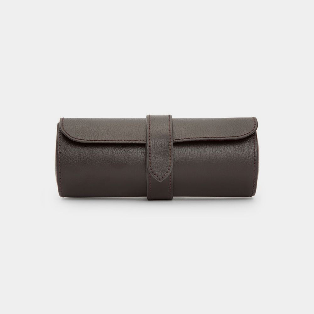 Blake Watch Roll - Brown Leather