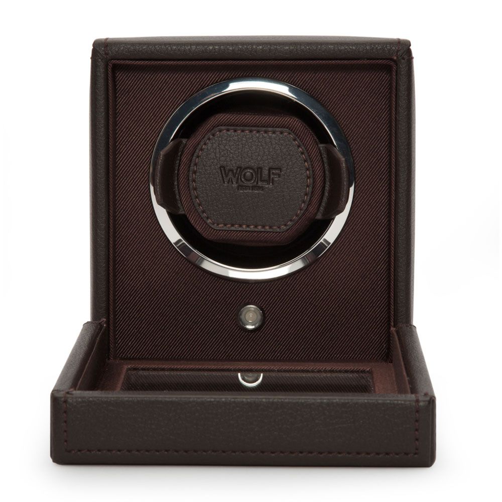 Cub Single Watch Winder - Brown Vegan Leather