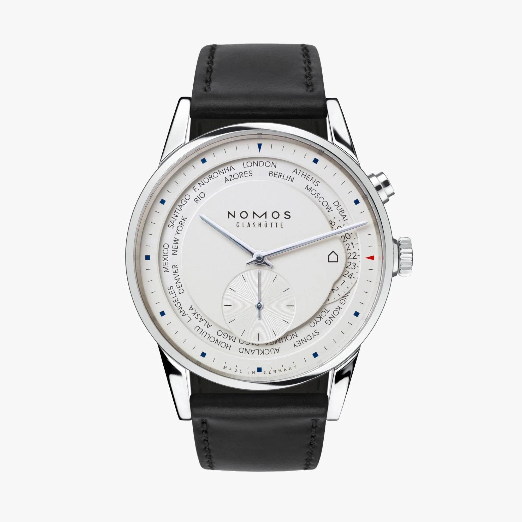 Zürich Worldtimer 40mm - White Dial on Strap
