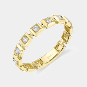 Kate Yellow Gold Geo Cut Diamond Fashion Ring