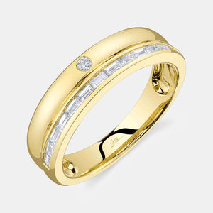 Kate Yellow Gold Channel-Set Baguette Diamond Ring