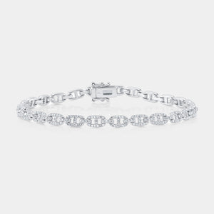 Kate White Gold Diamond Link Bracelet