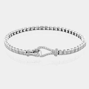 White Gold Diamond Buckle Bracelet