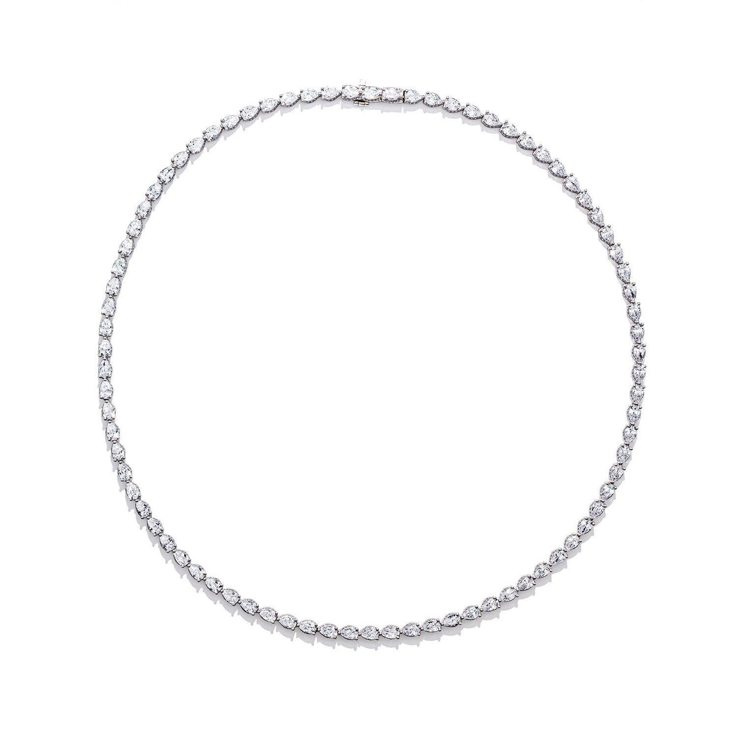 pear shaped tennis necklace