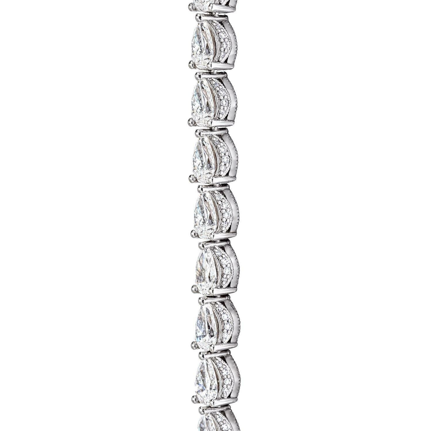pear shaped tennis necklace