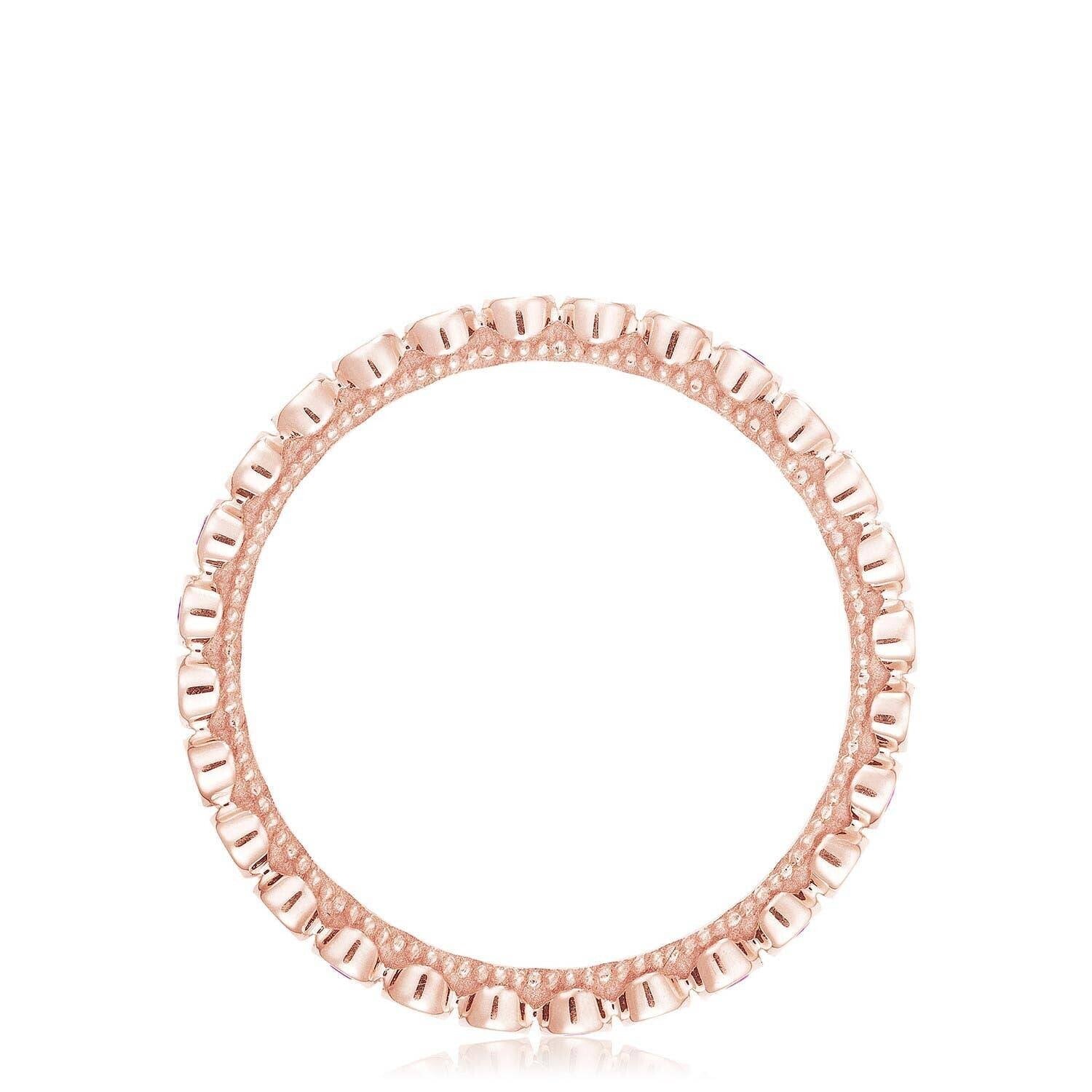 pink sapphire bezel band