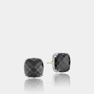 Sterling Silver and Yellow Gold Hematite Earrings