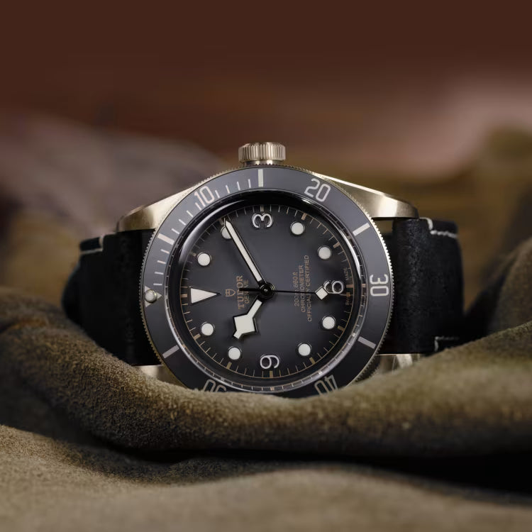 Black Bay Bronze 43mm - Grey Dial on Leather Strap