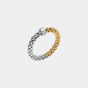 18K White and Yellow Gold Fashion Ring