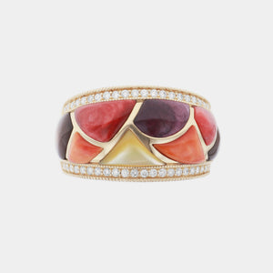 Mother of Pearl and Diamond Ring