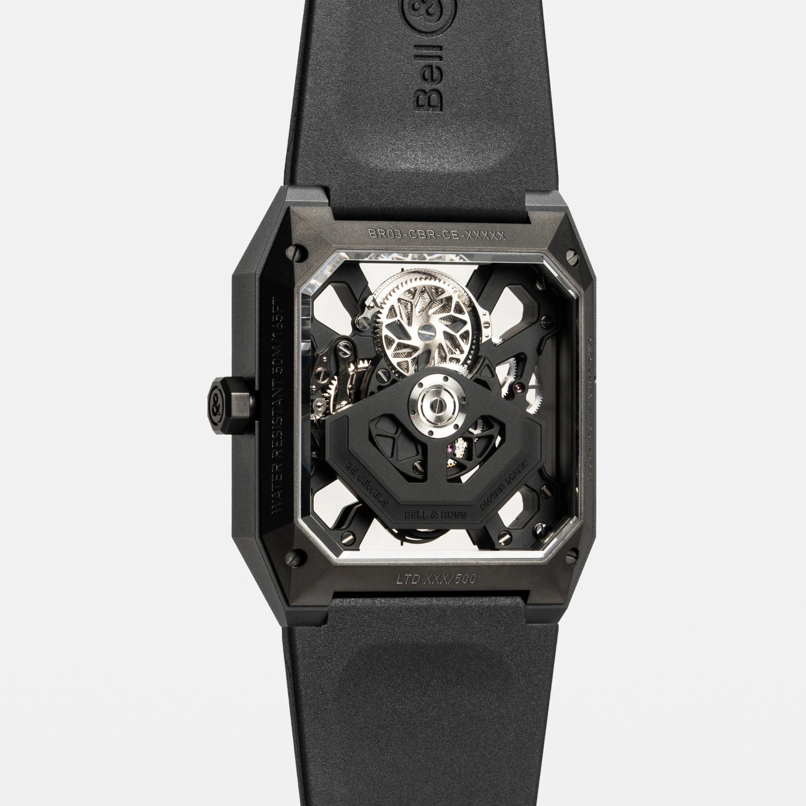BR-03 Cyber Ceramic 42mm - Skeleton Dial on Strap