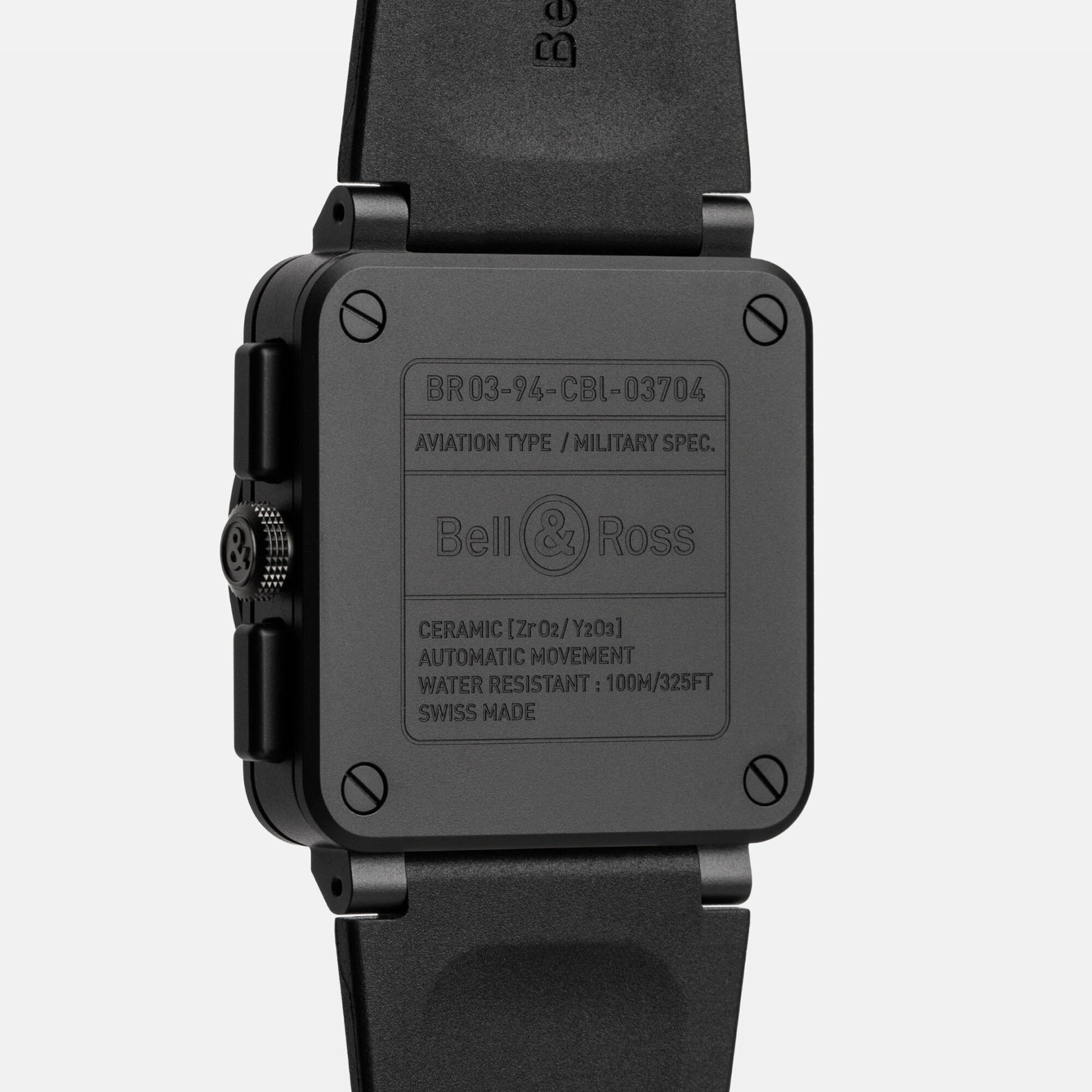 BR-03 Chrono Black Matte 42mm - Black Dial on Strap