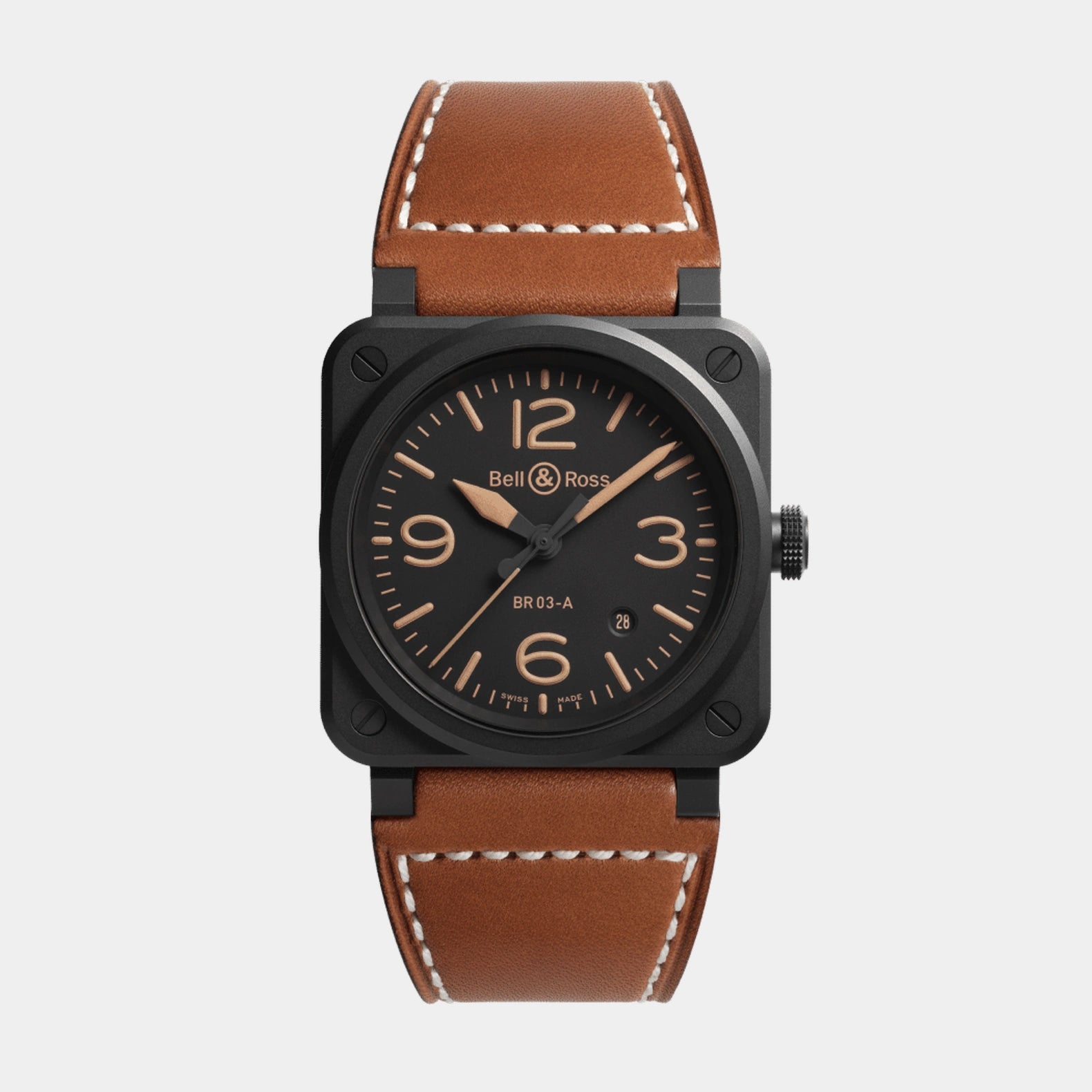 BR-03 Heritage 41mm - Black Dial on Strap