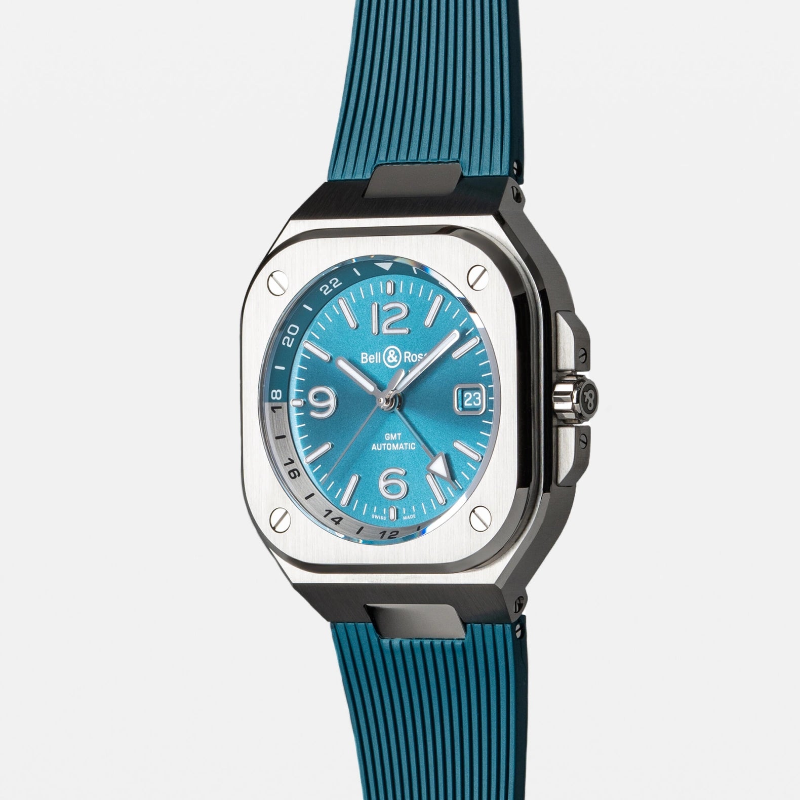 BR-05 GMT Sky Blue 41mm - Blue Dial on Strap