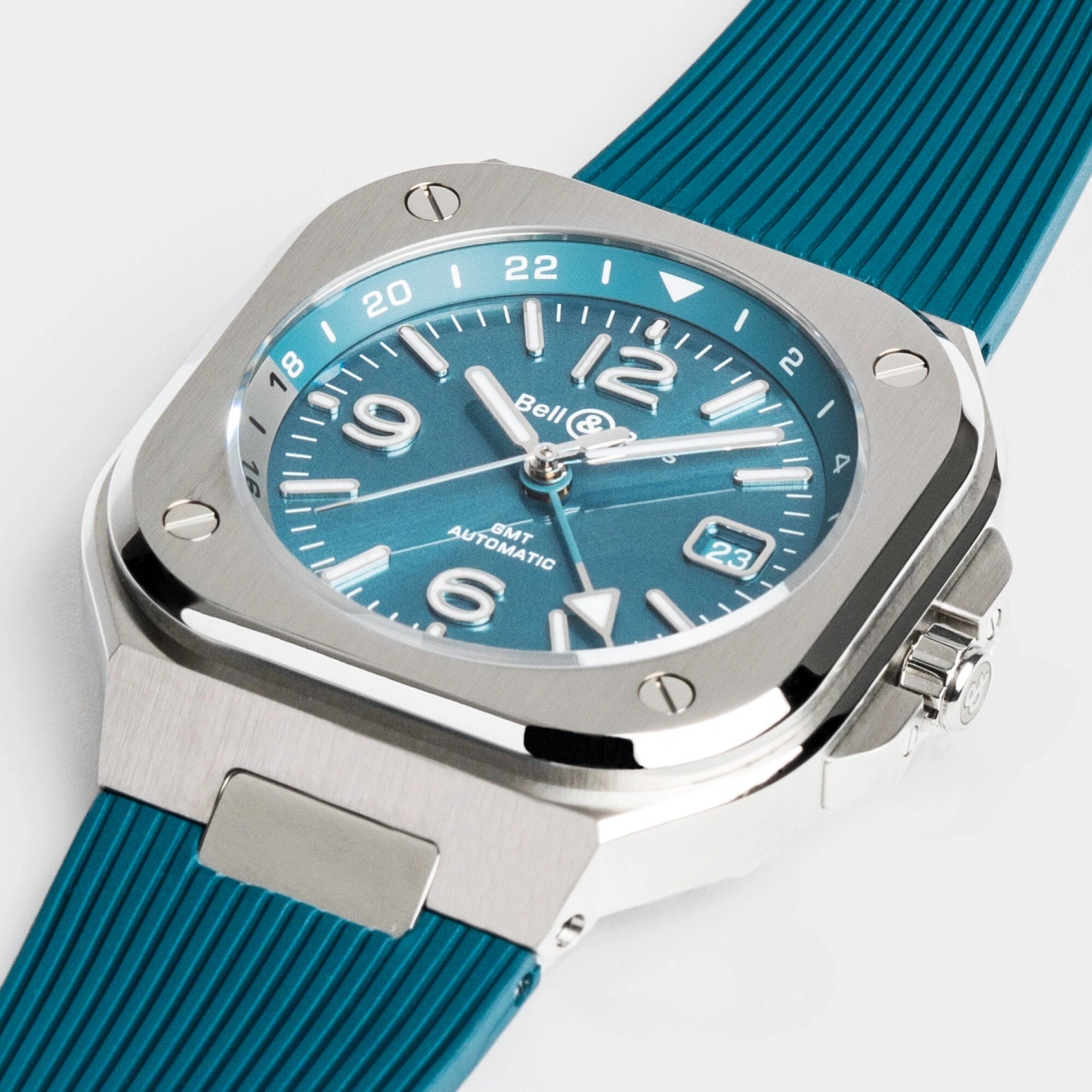 BR-05 GMT Sky Blue 41mm - Blue Dial on Strap