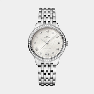 De Ville Prestige 34mm - Silver Diamond Dial and Bezel