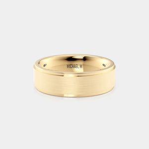 Classic Brushed Wedding Ring 14k Yellow Gold – MB103