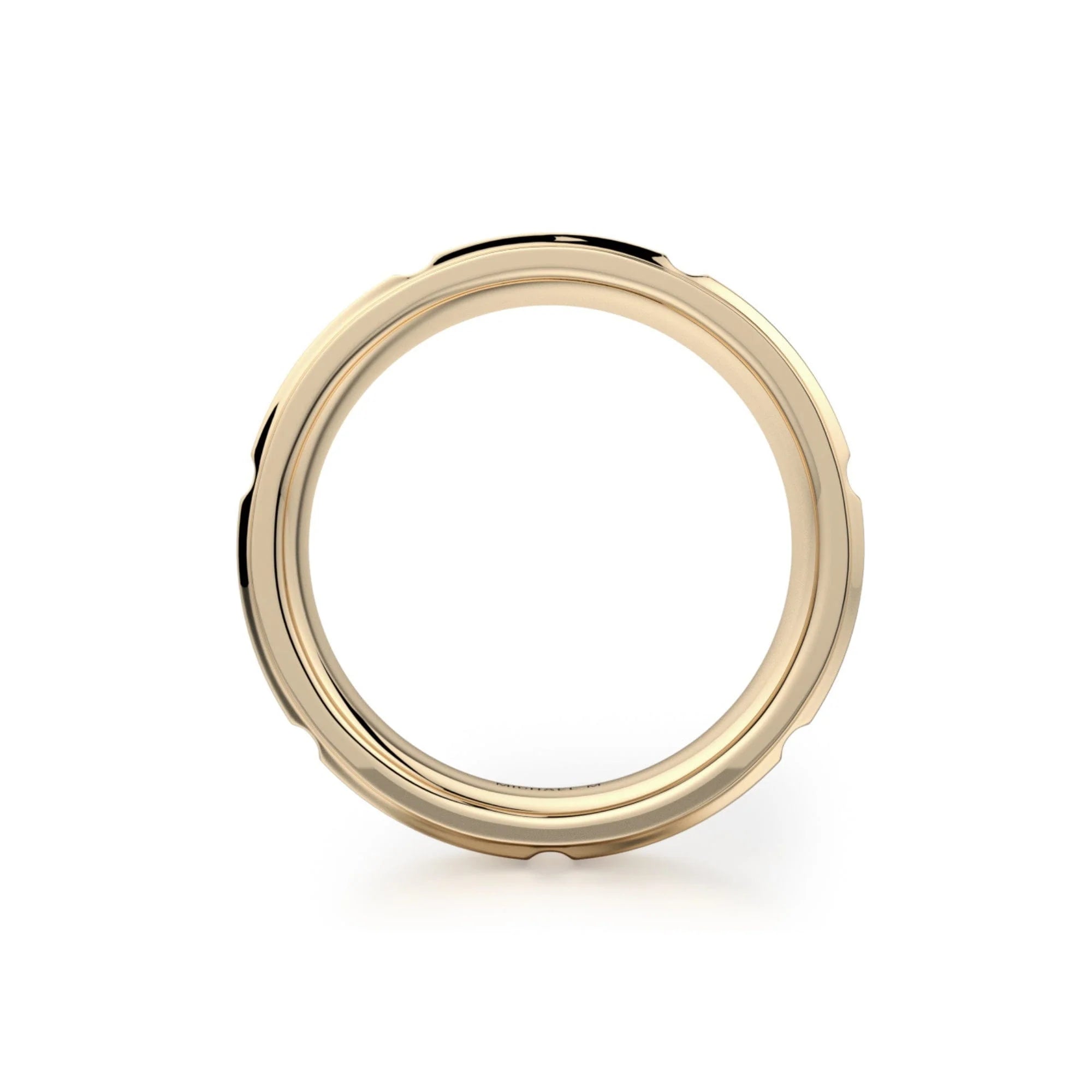 Modern Brushed Wedding Ring 14k Yellow Gold – MB108