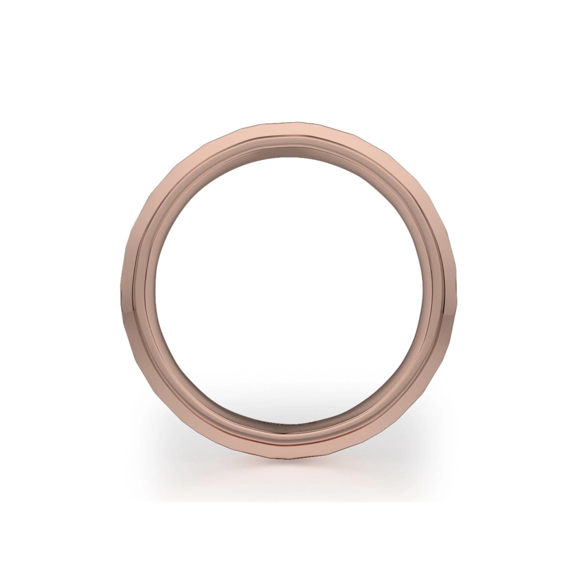 Hammered Wedding Ring 18k Rose Gold – MB114